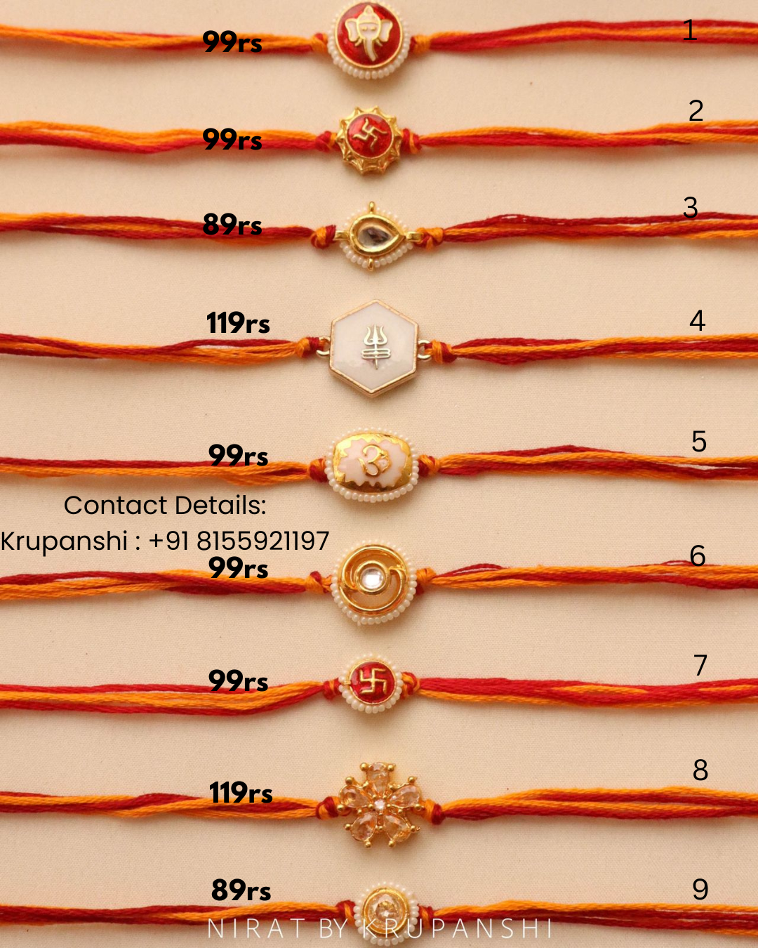 Red-Yellow Thread Rakhi