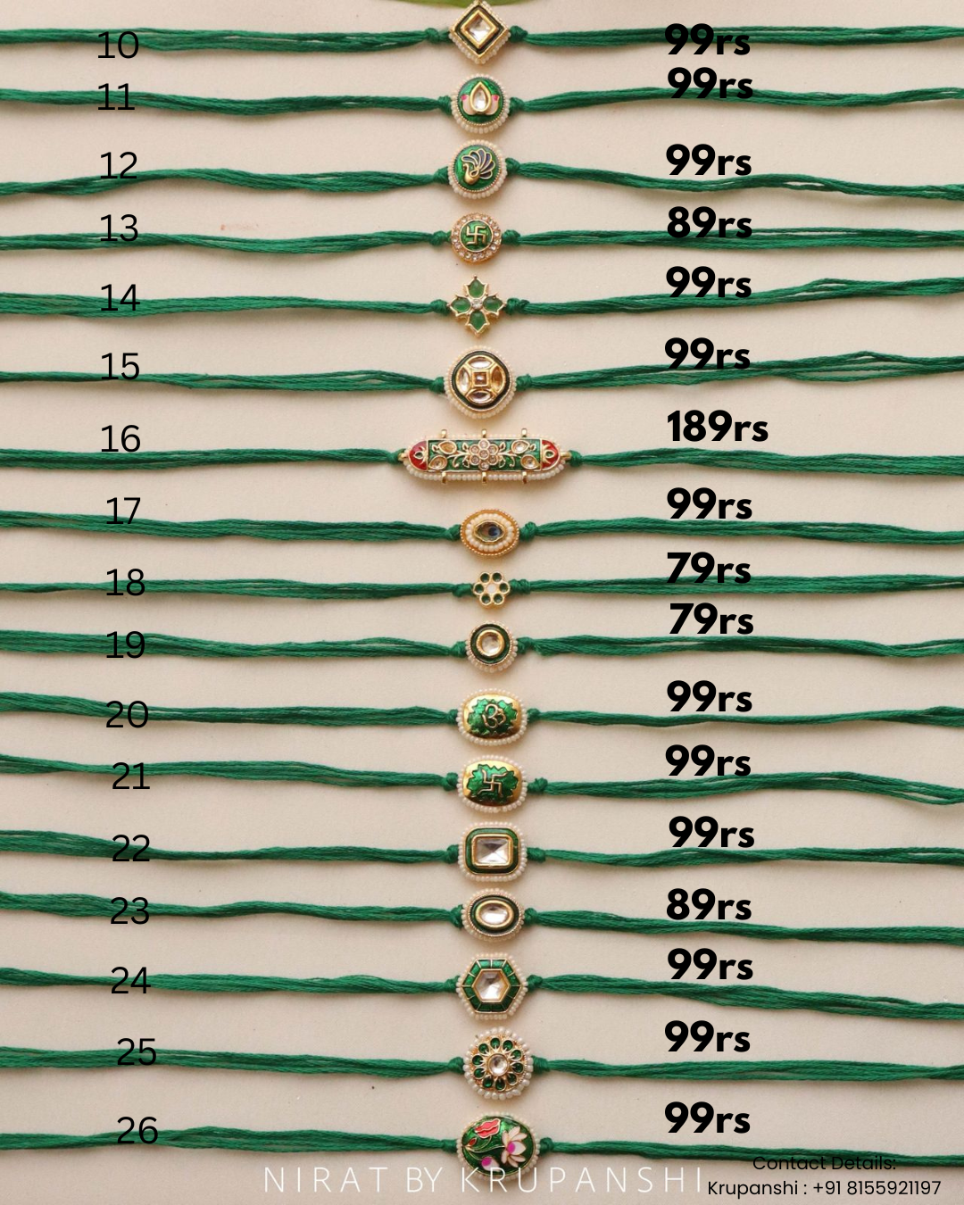 Green Thread Rakhi