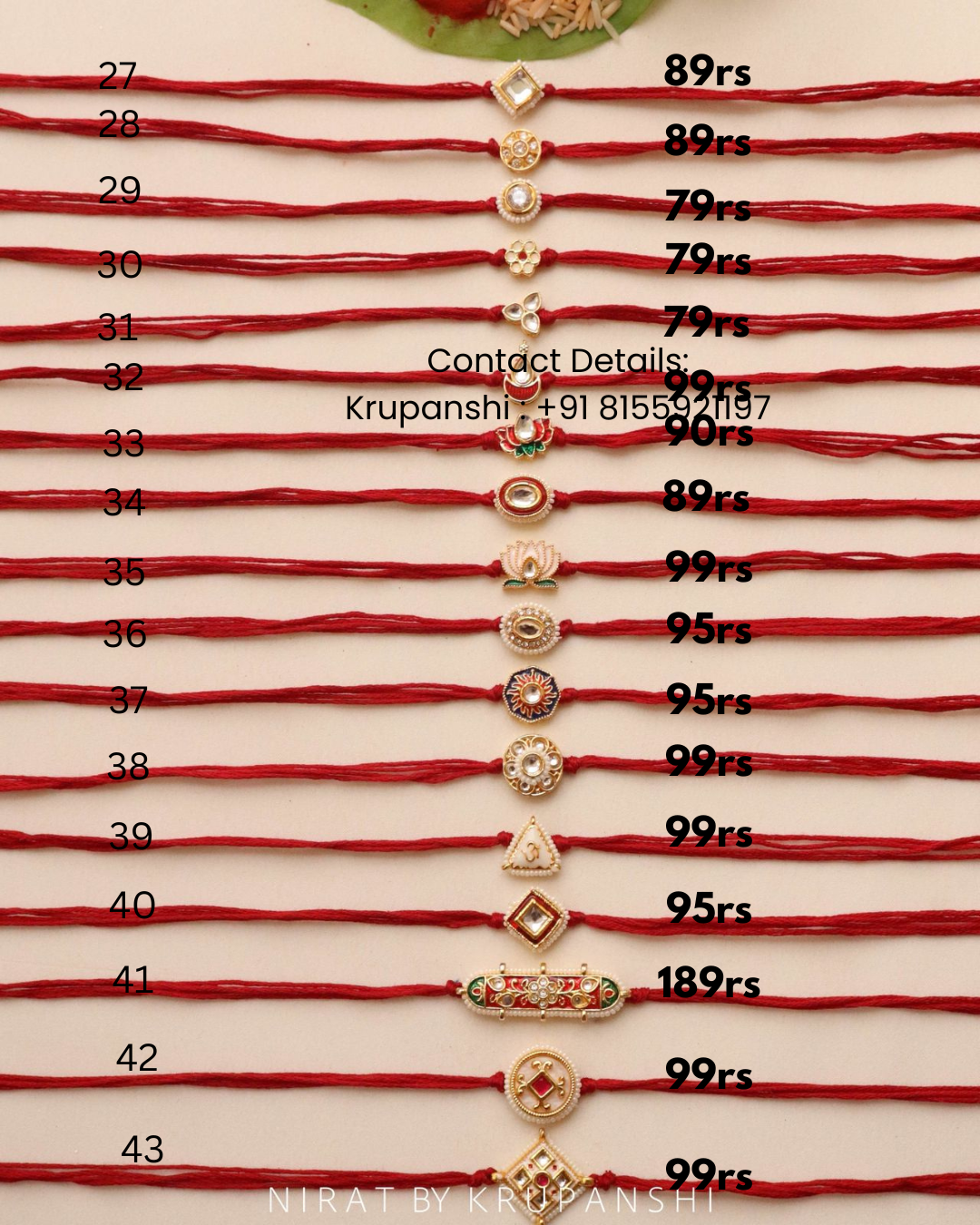 Maroon Thread Rakhi