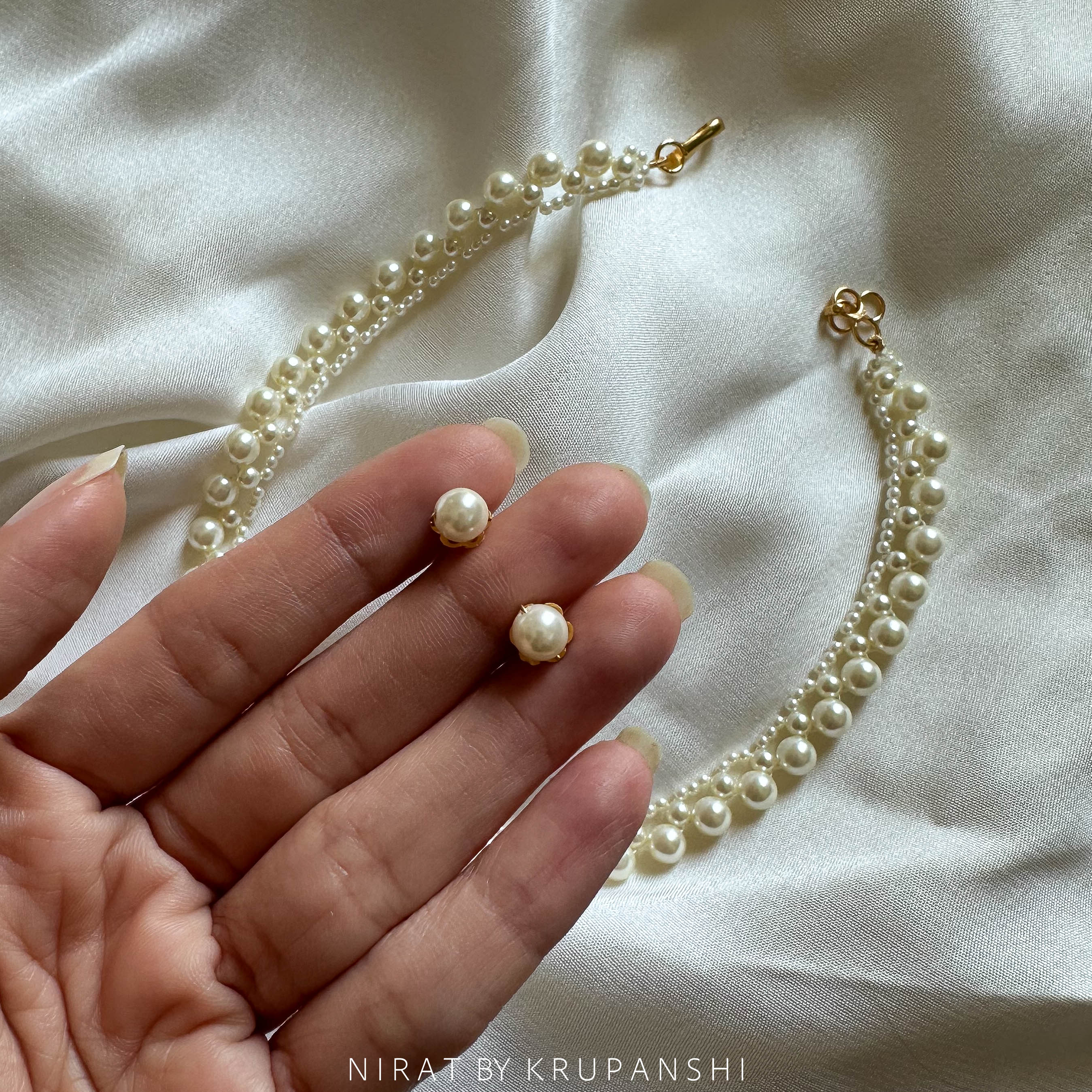 Pearl Choker with Earring
