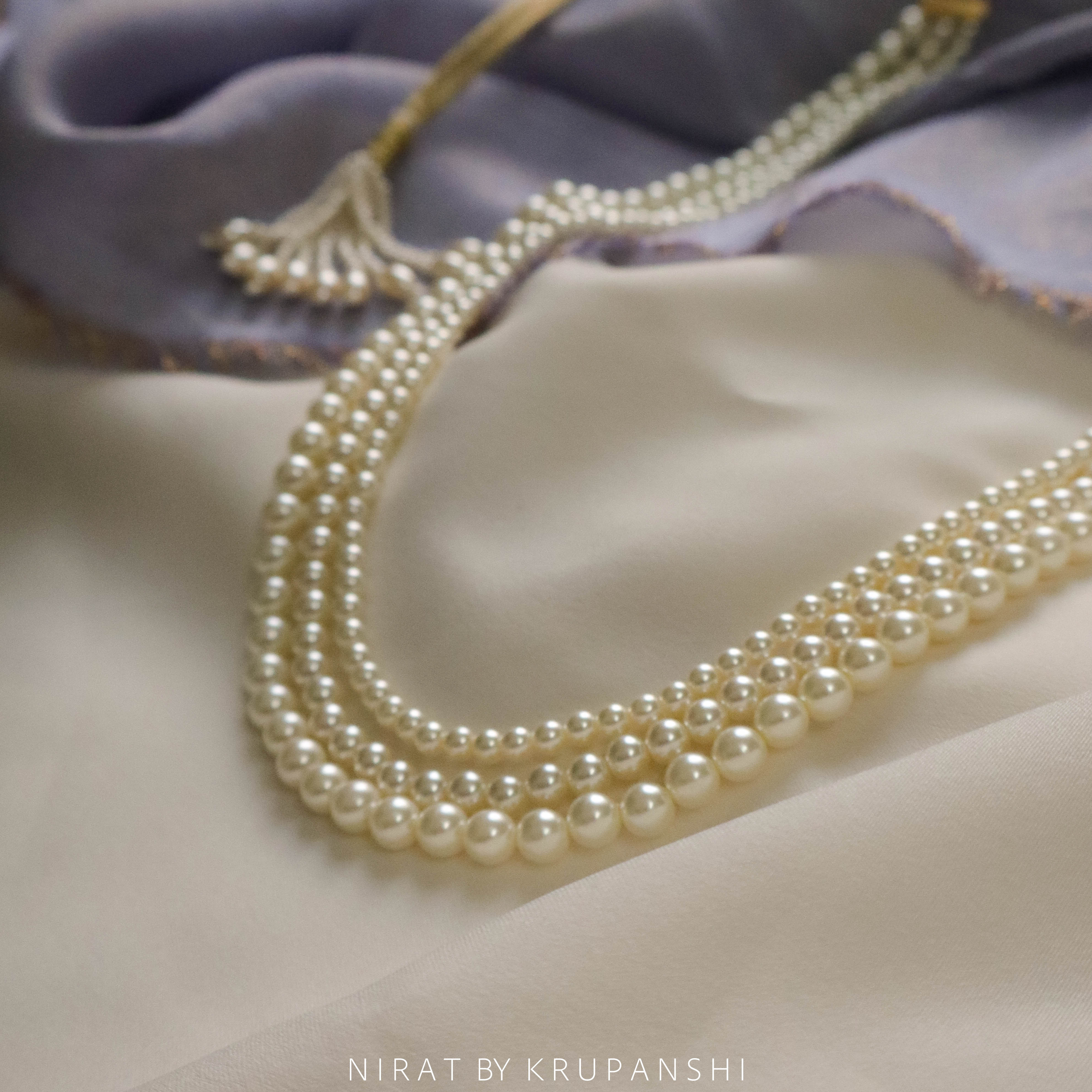 Three layered Pearl Necklace
