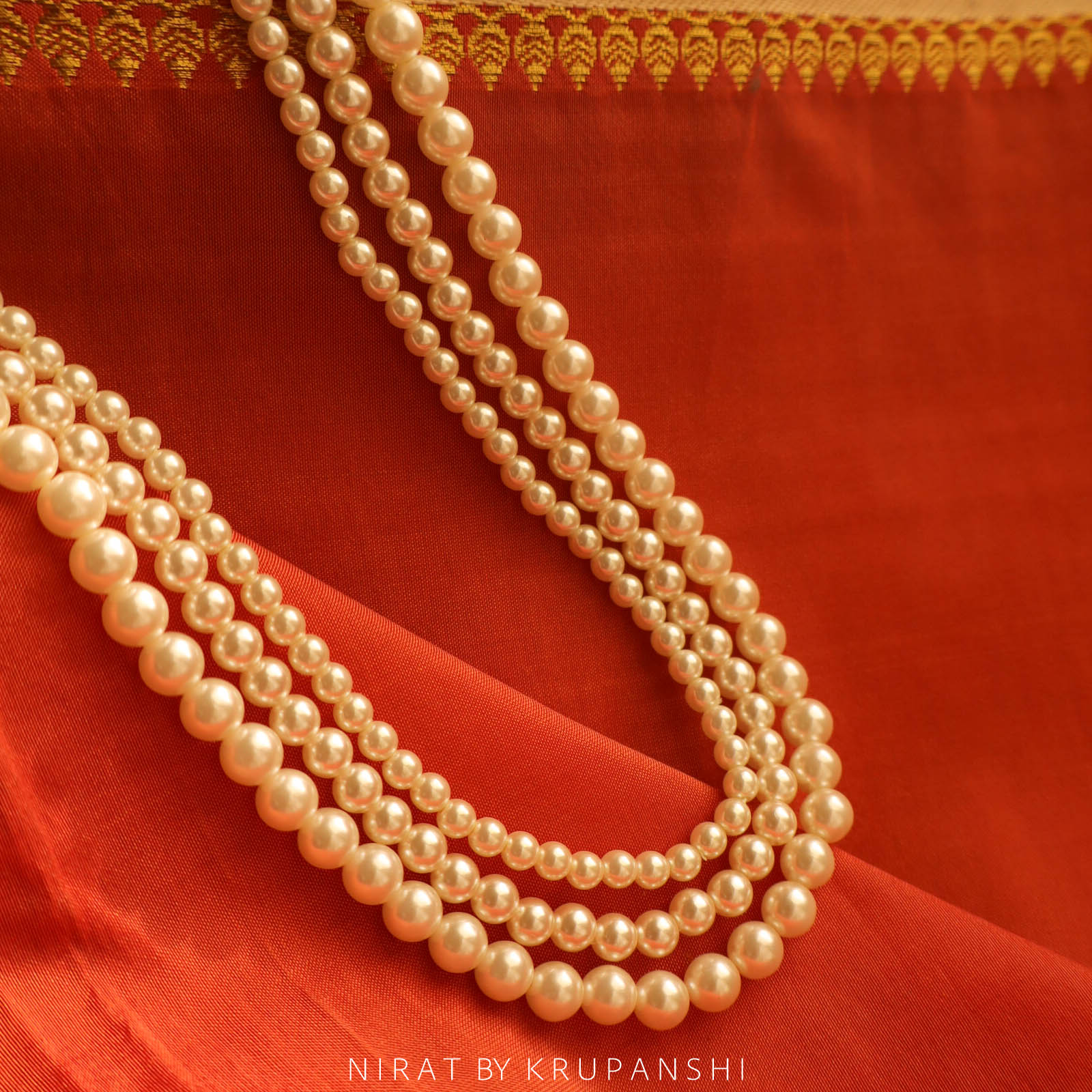Three layered Pearl Necklace