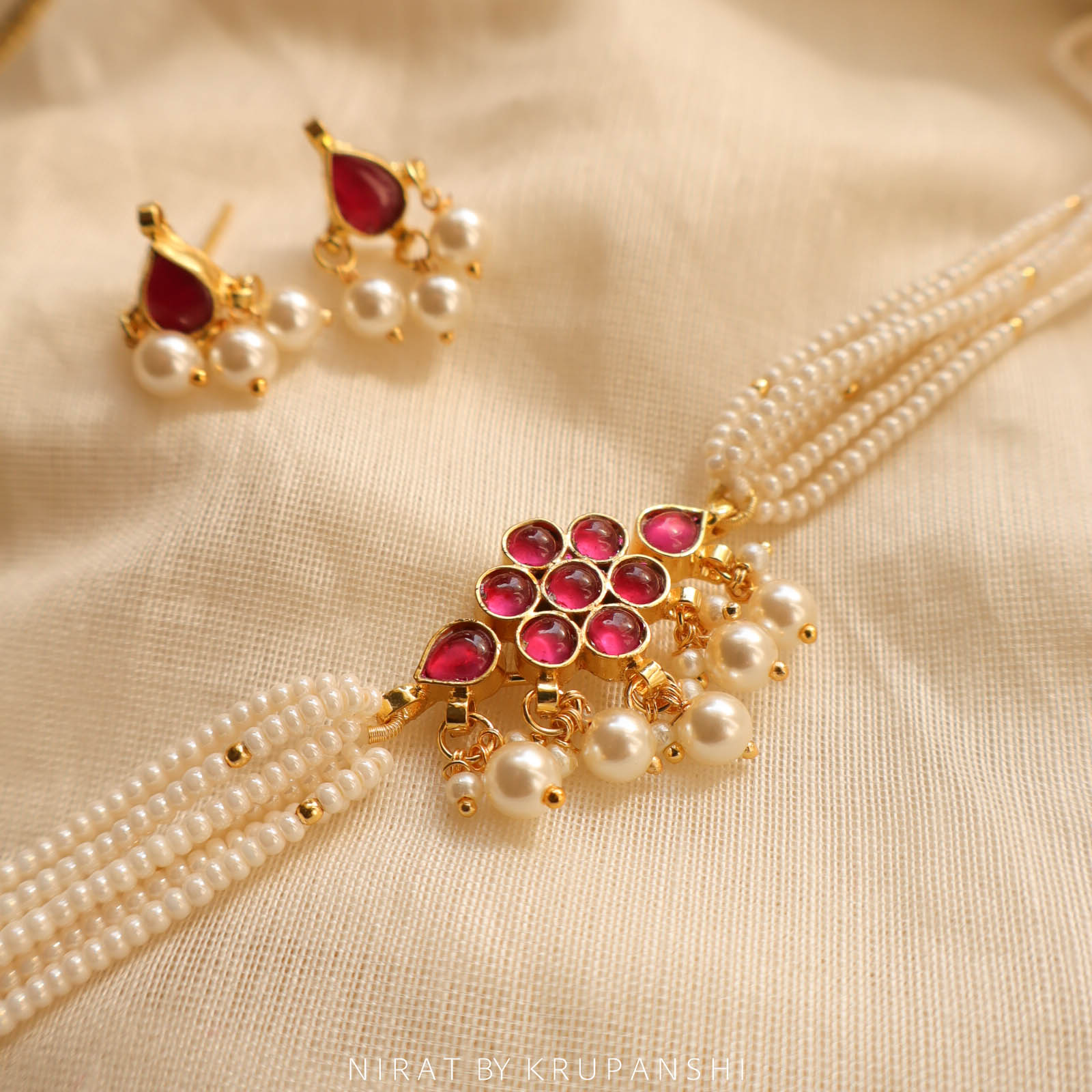 Kusum - Rani Choker with Stud