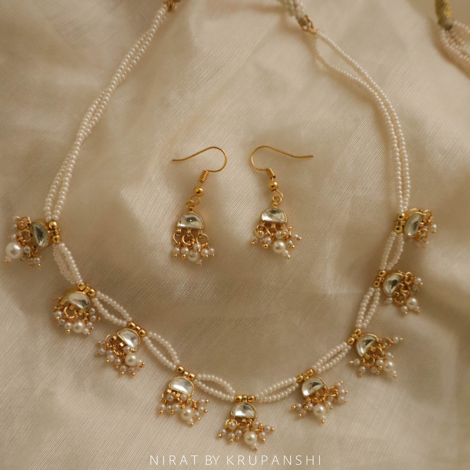 D cut Necklace with Earring