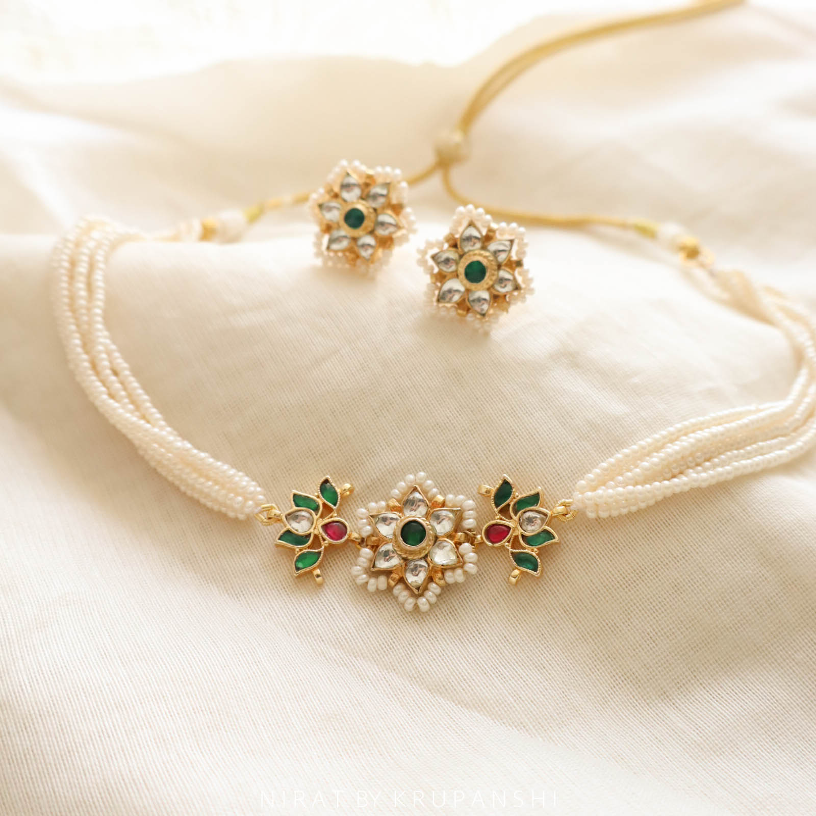 Flower Lotus Choker with Earring