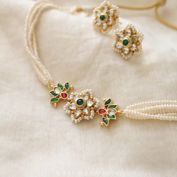 Flower Lotus Choker with Earring