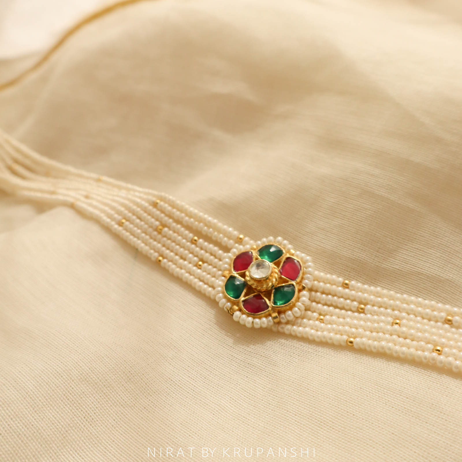 Rani Green Flower Choker