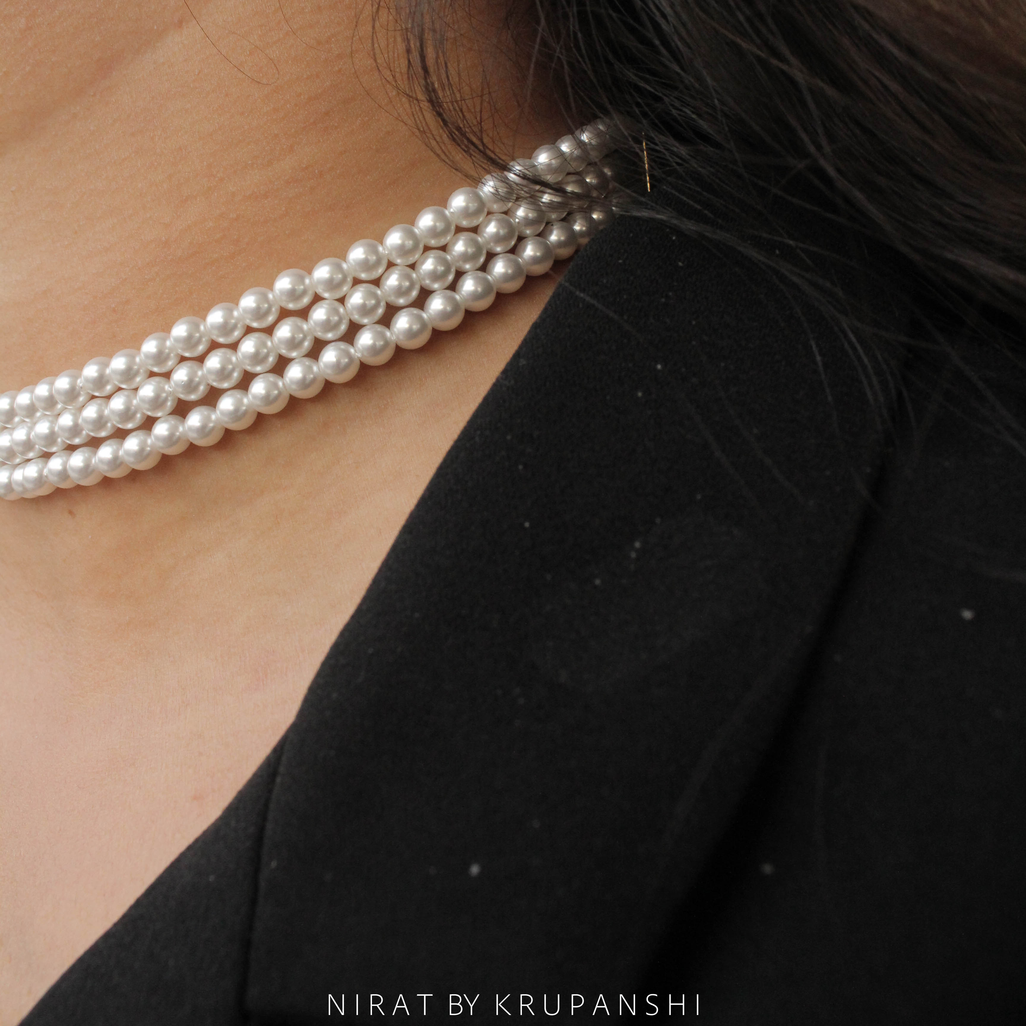 Three Layered Pearl Choker