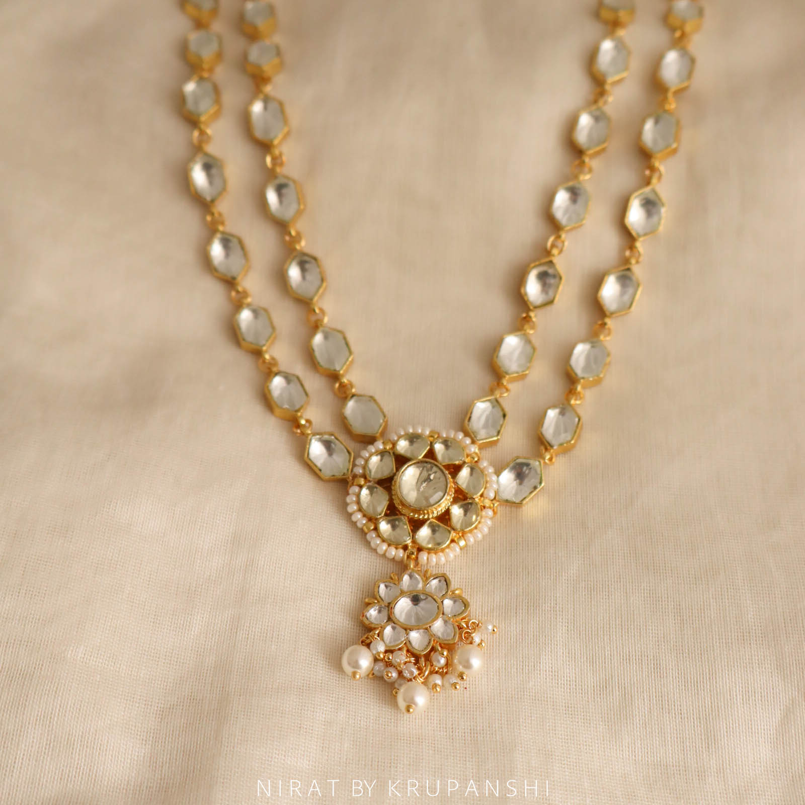 Suraj Mukhi - Designer Kundan Necklace