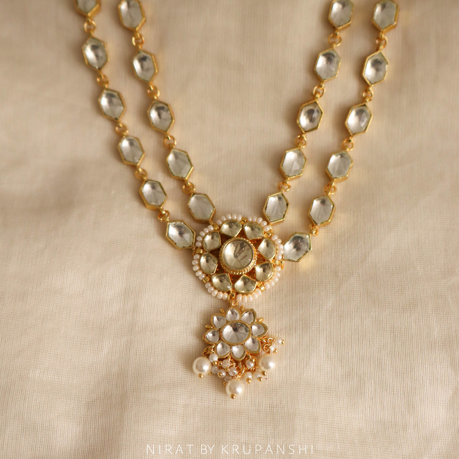 Suraj Mukhi - Designer Kundan Necklace