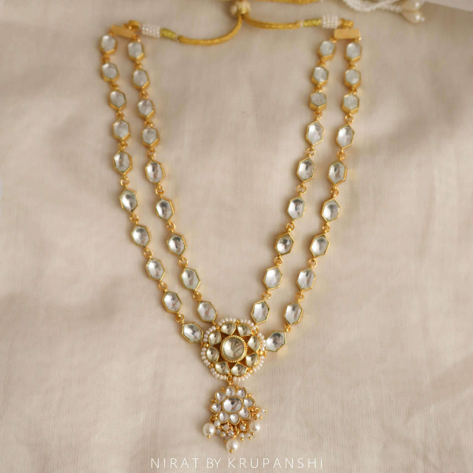 Suraj Mukhi - Designer Kundan Necklace