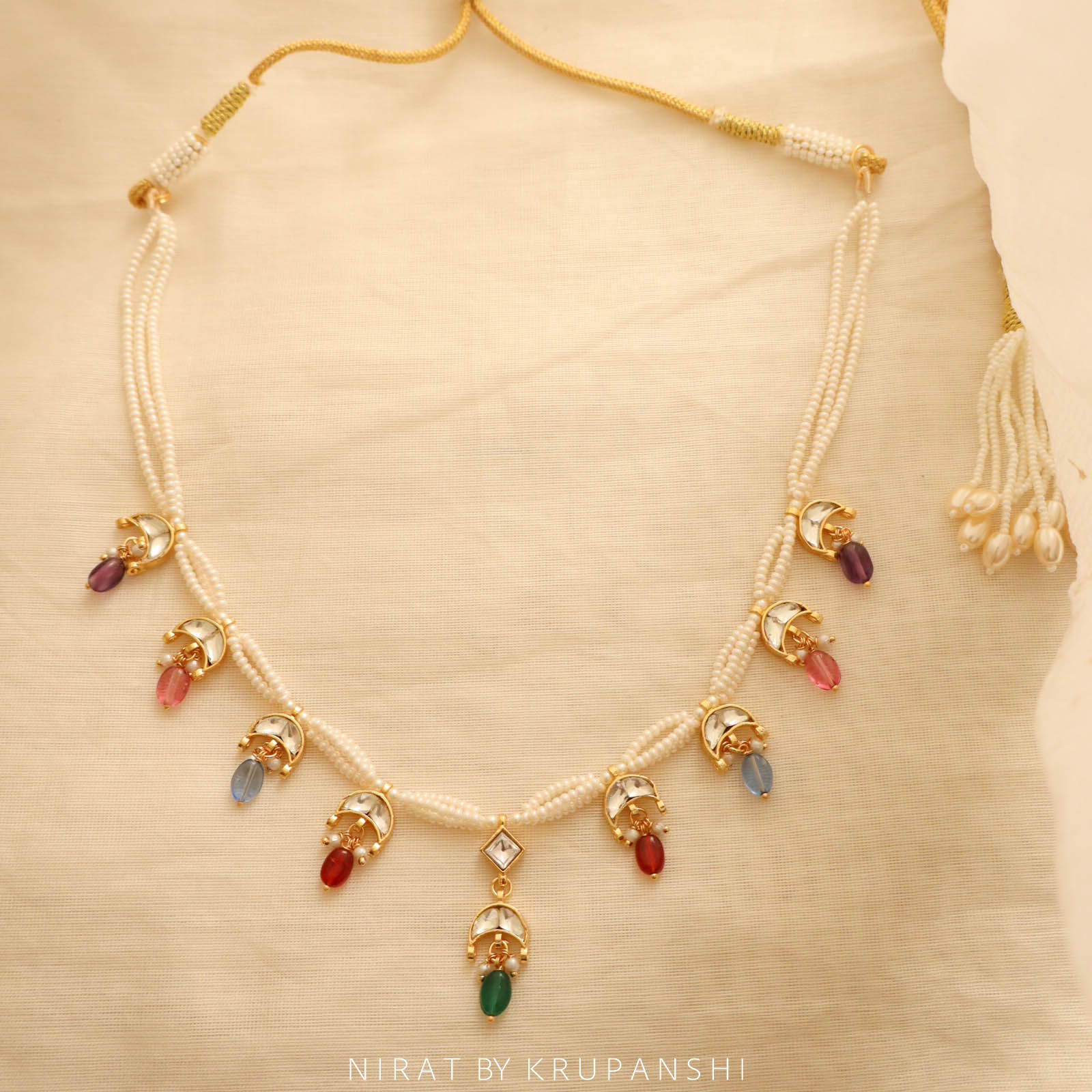 Multi Colored Chand Necklace