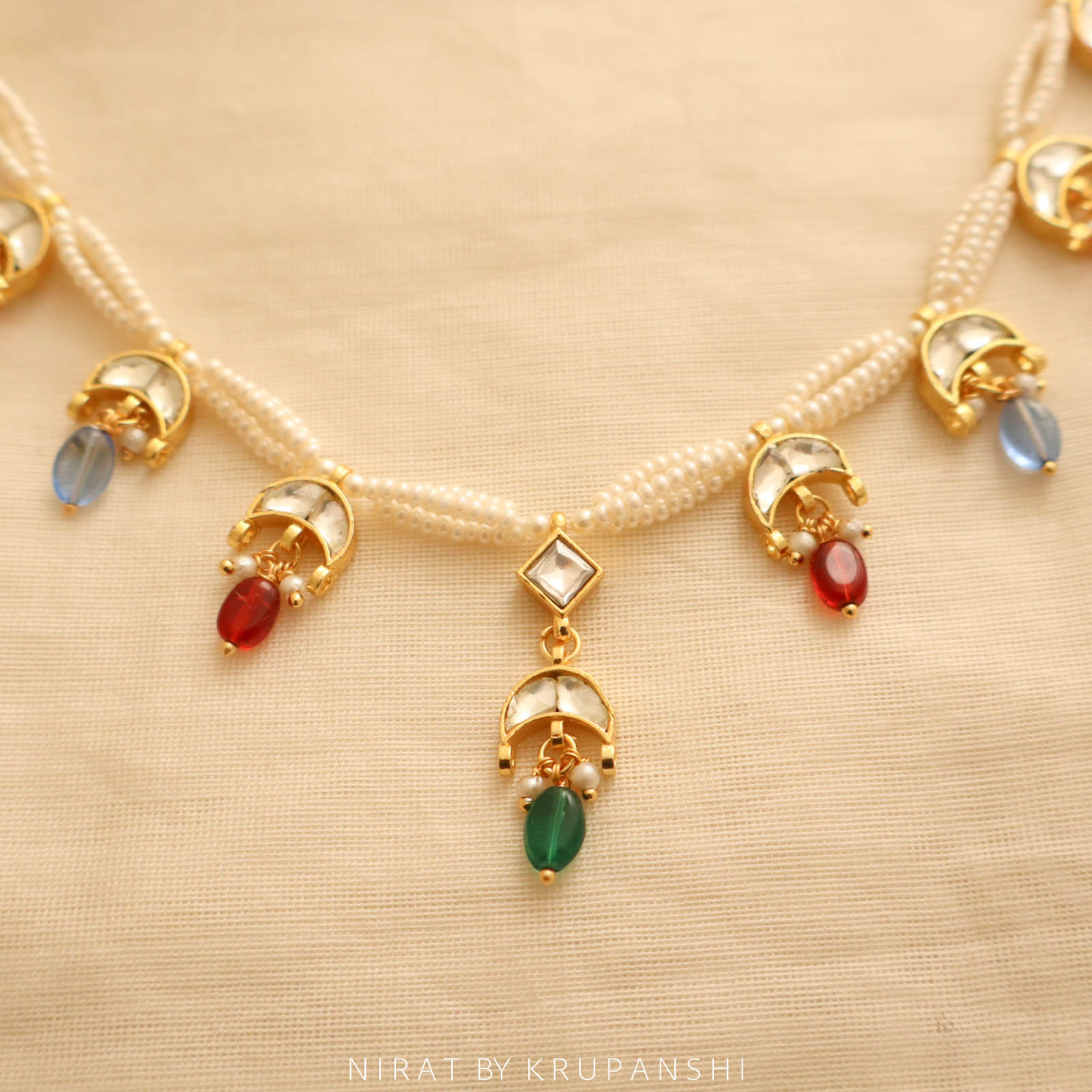 Multi Colored Chand Necklace
