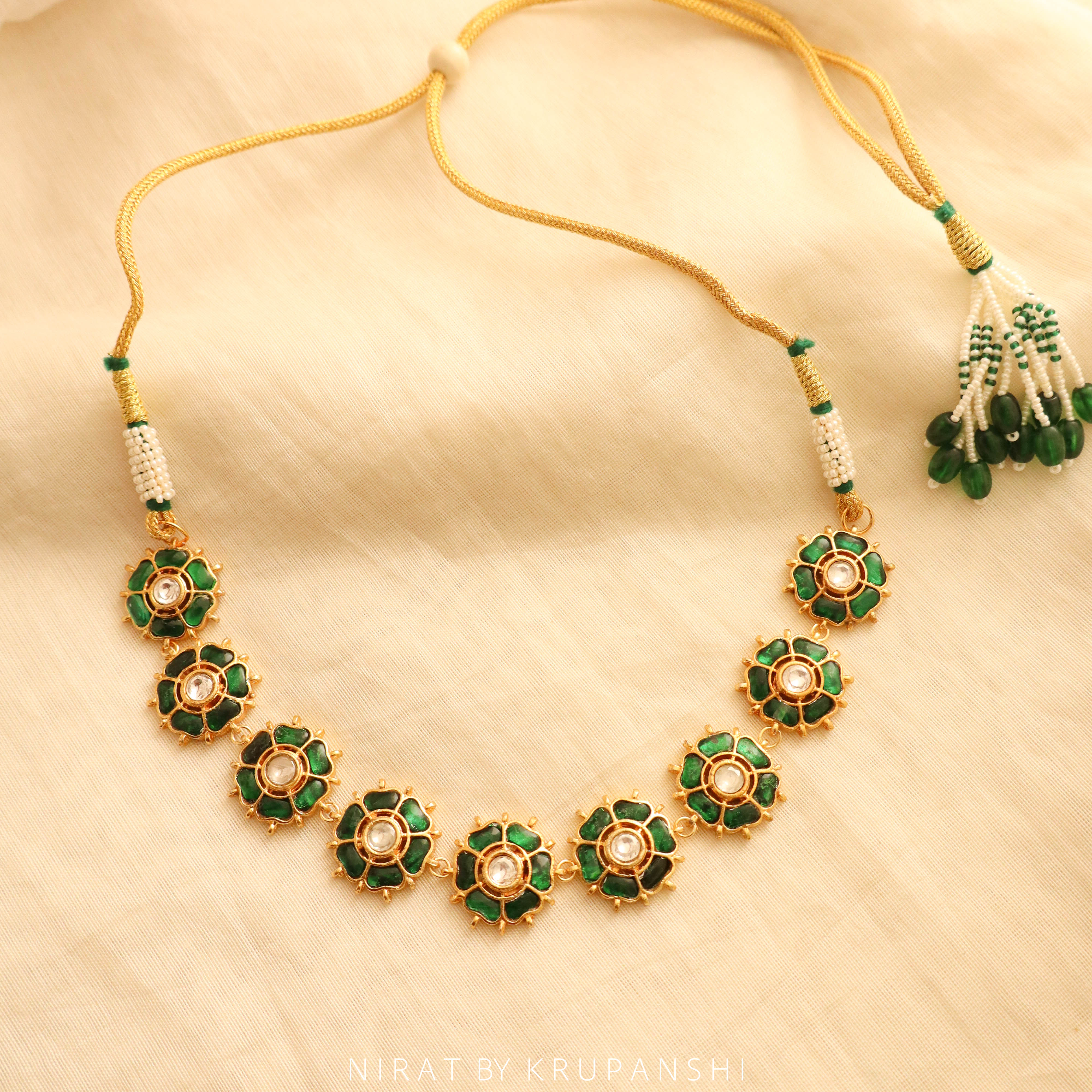 Green Flower Choker