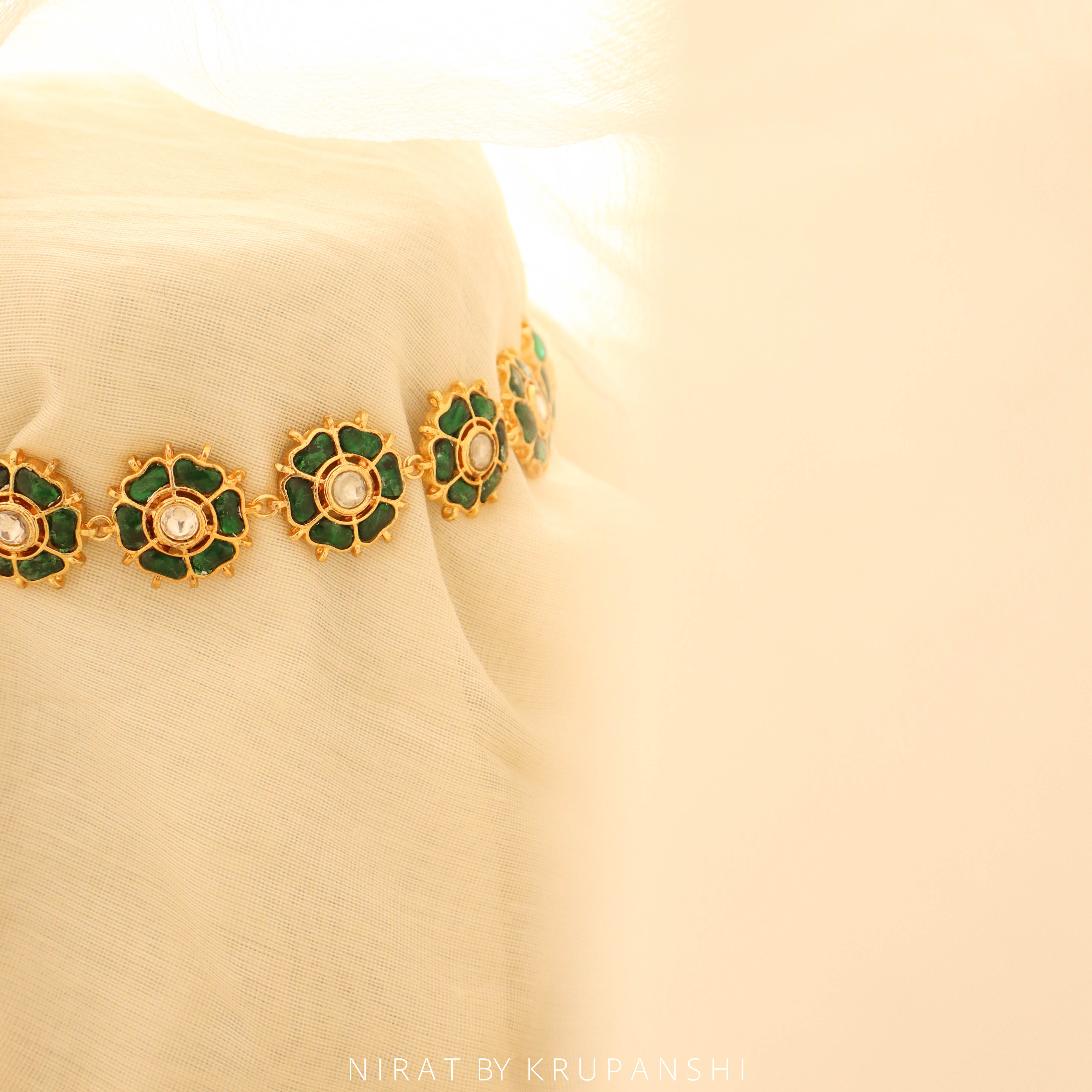 Green Flower Choker