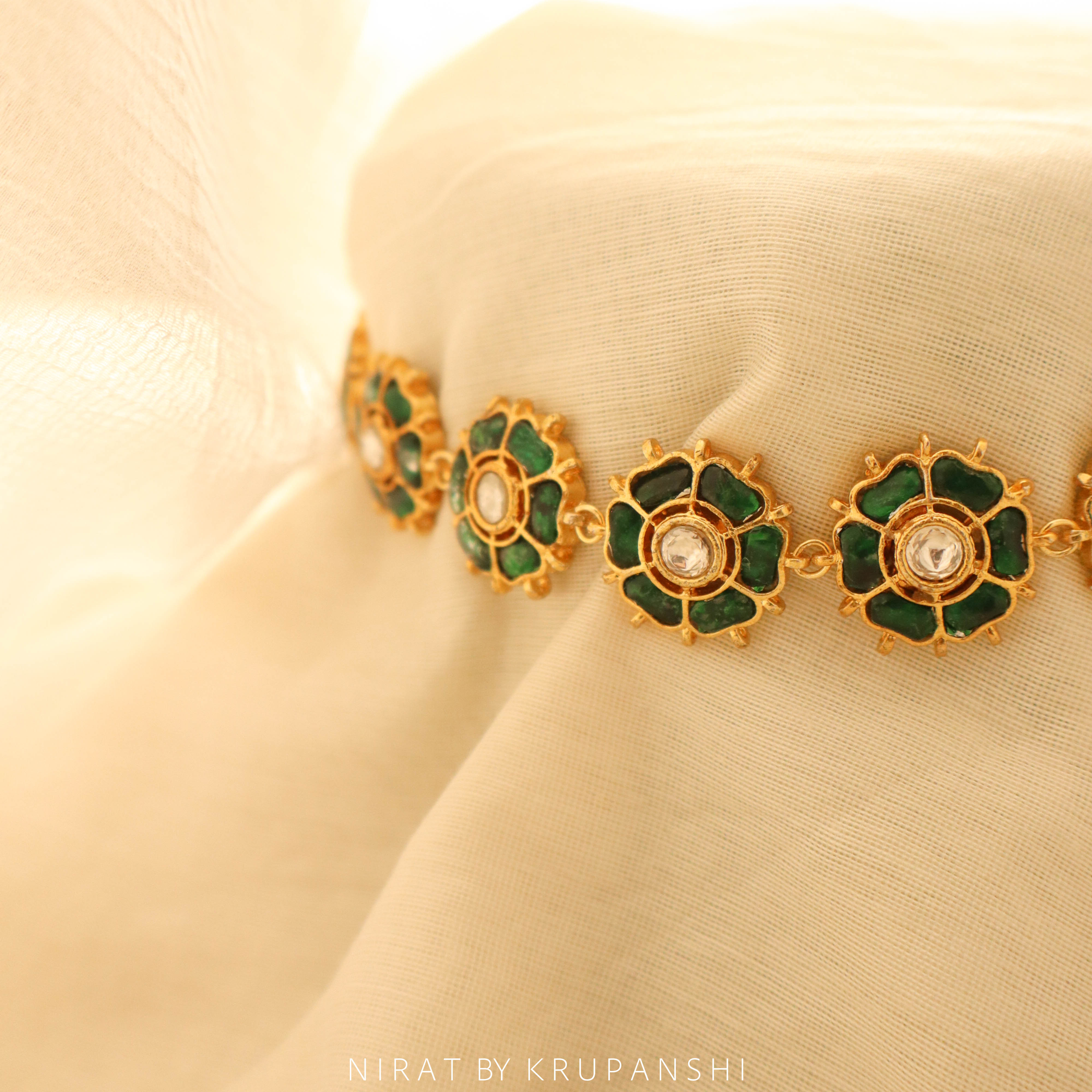 Green Flower Choker