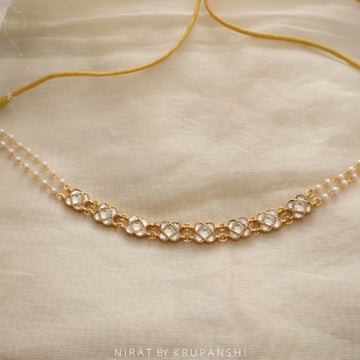 Square Link Choker - White