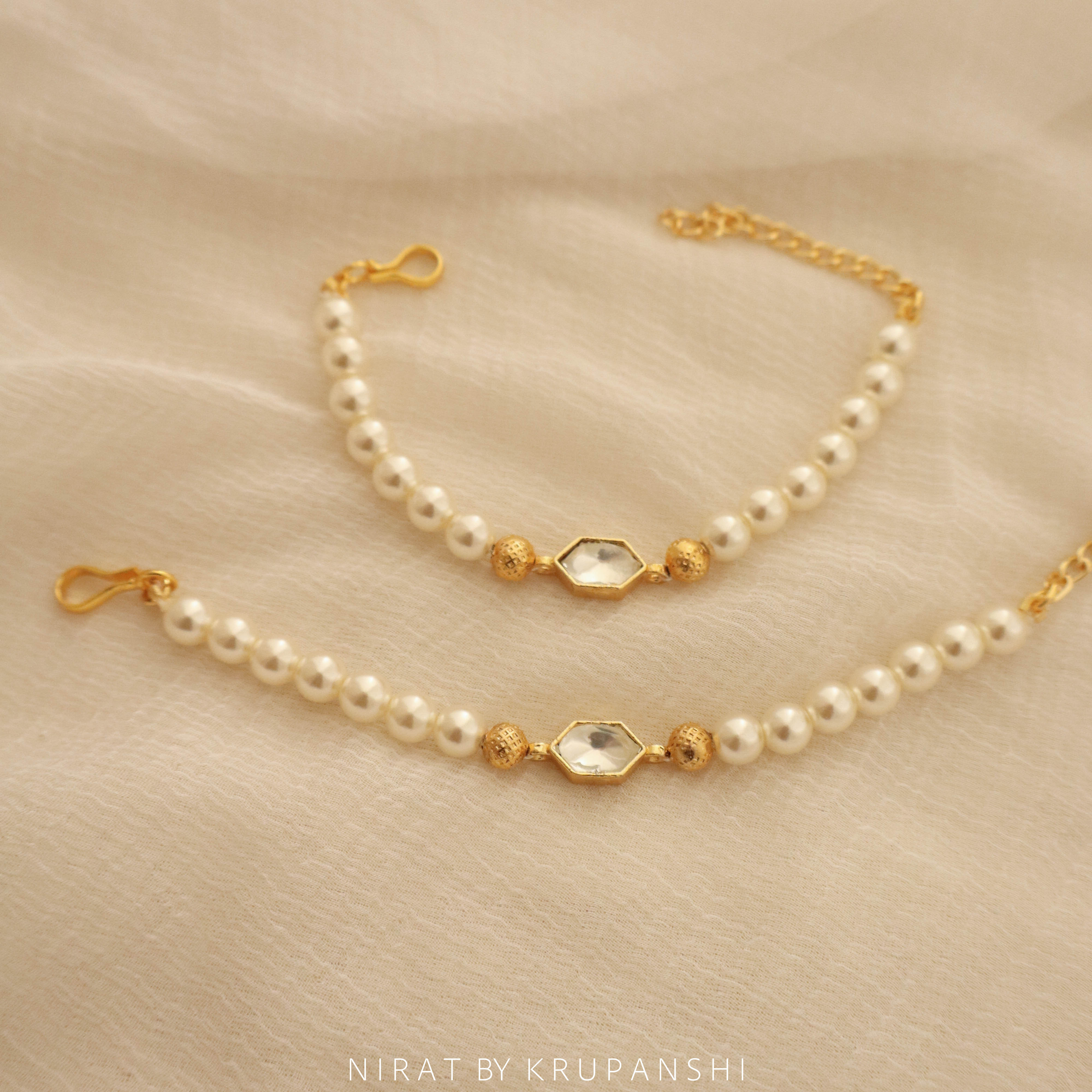 Kundan Pearl Bracelet