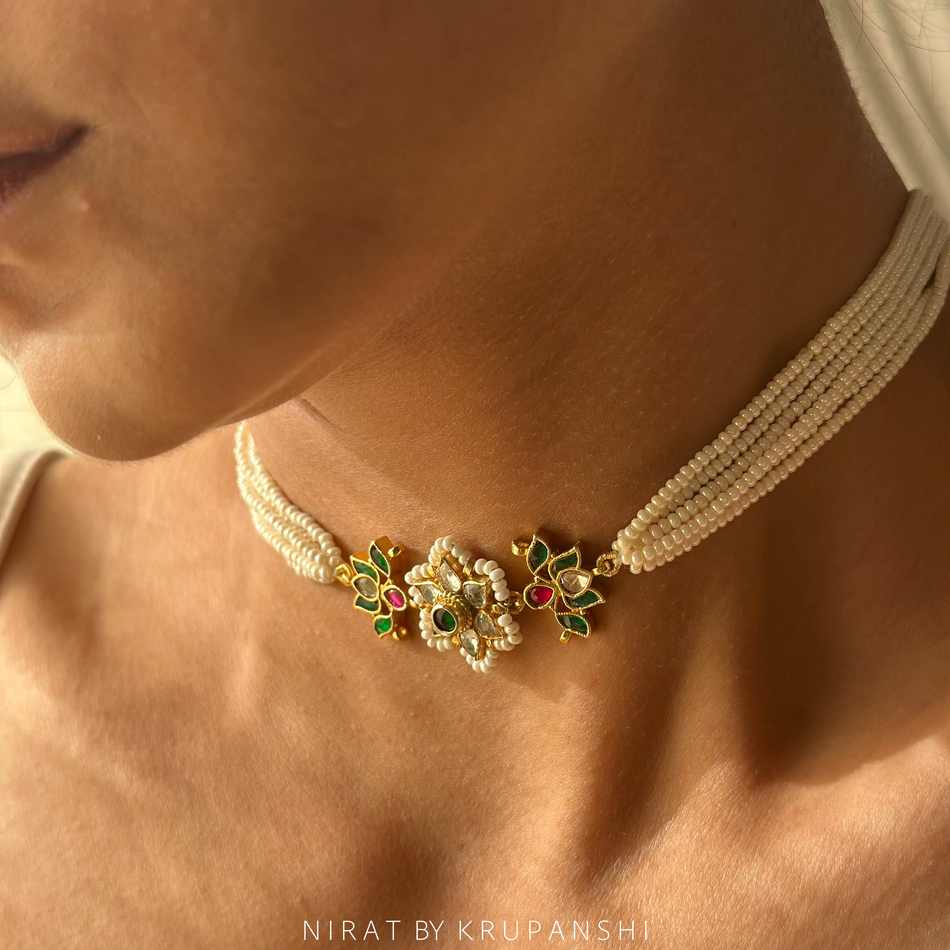 Flower Lotus Choker with Earring