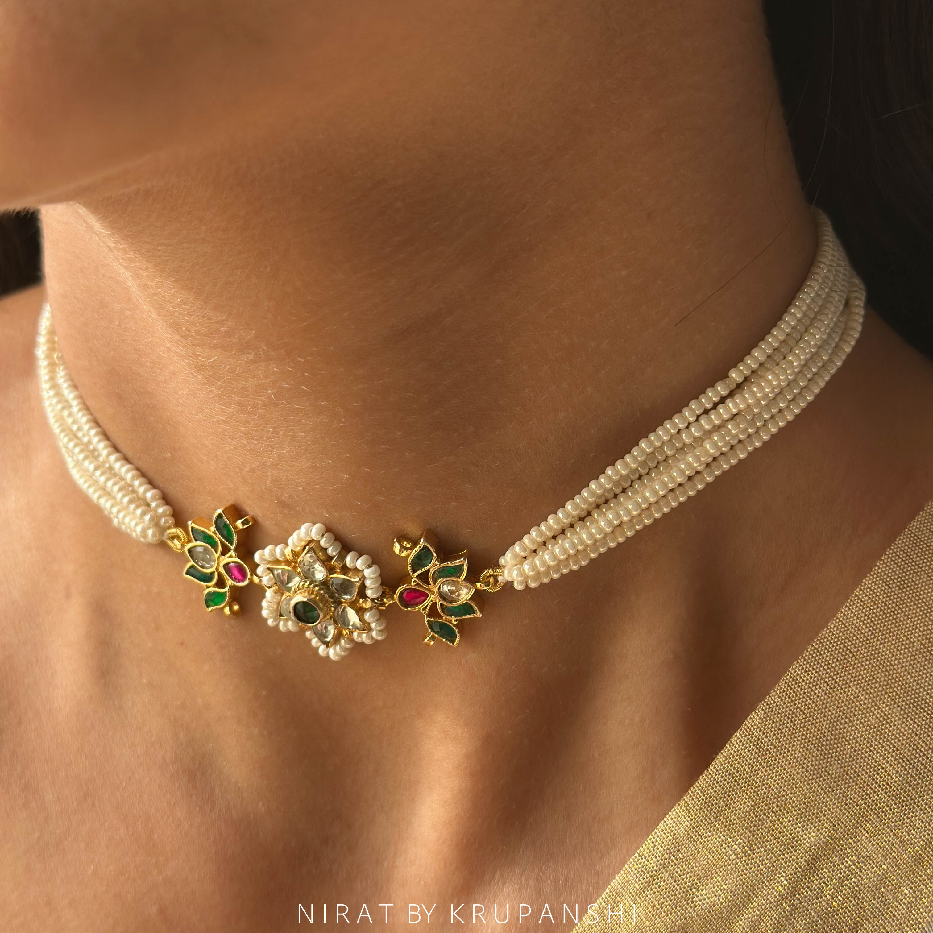 Flower Lotus Choker with Earring
