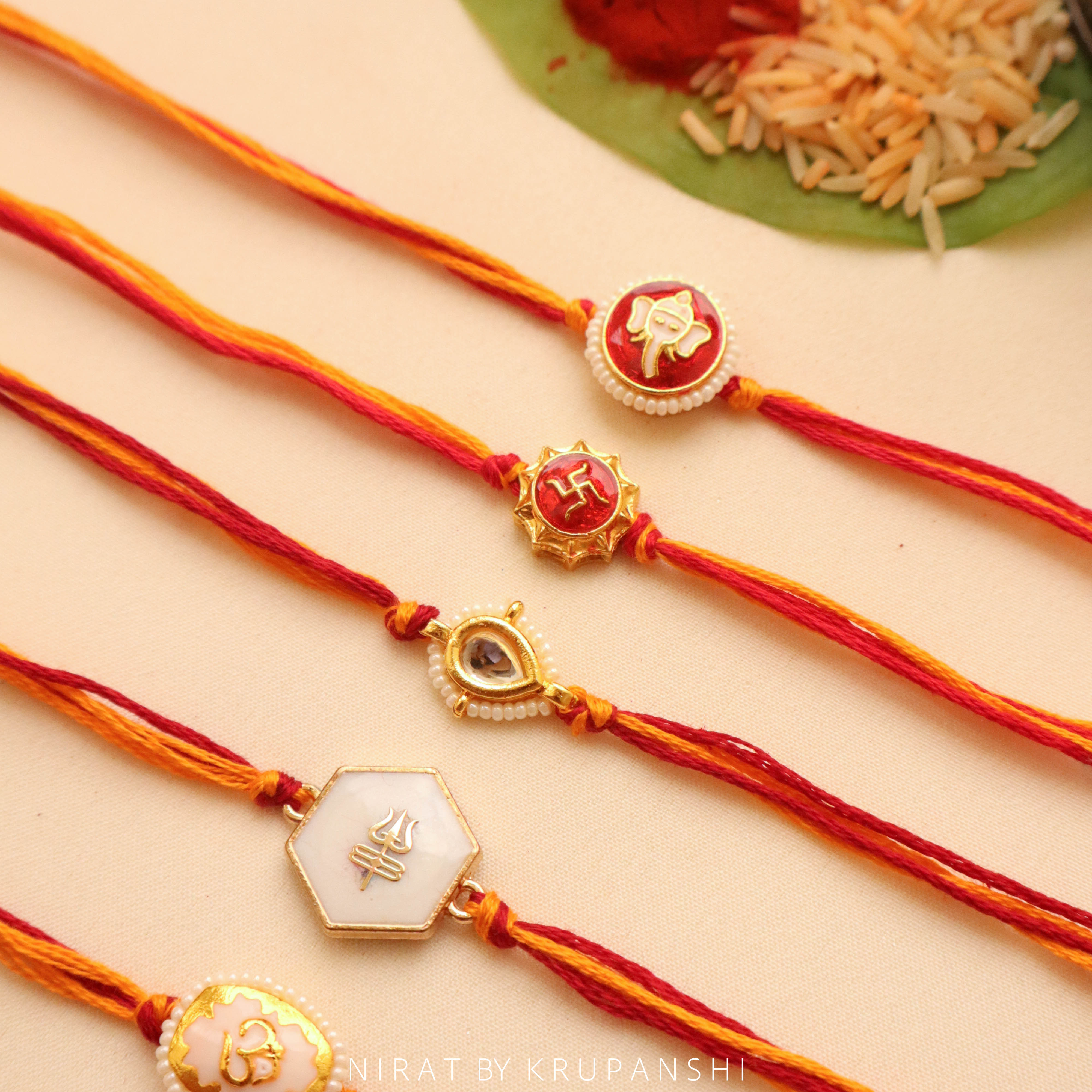 Red-Yellow Thread Rakhi