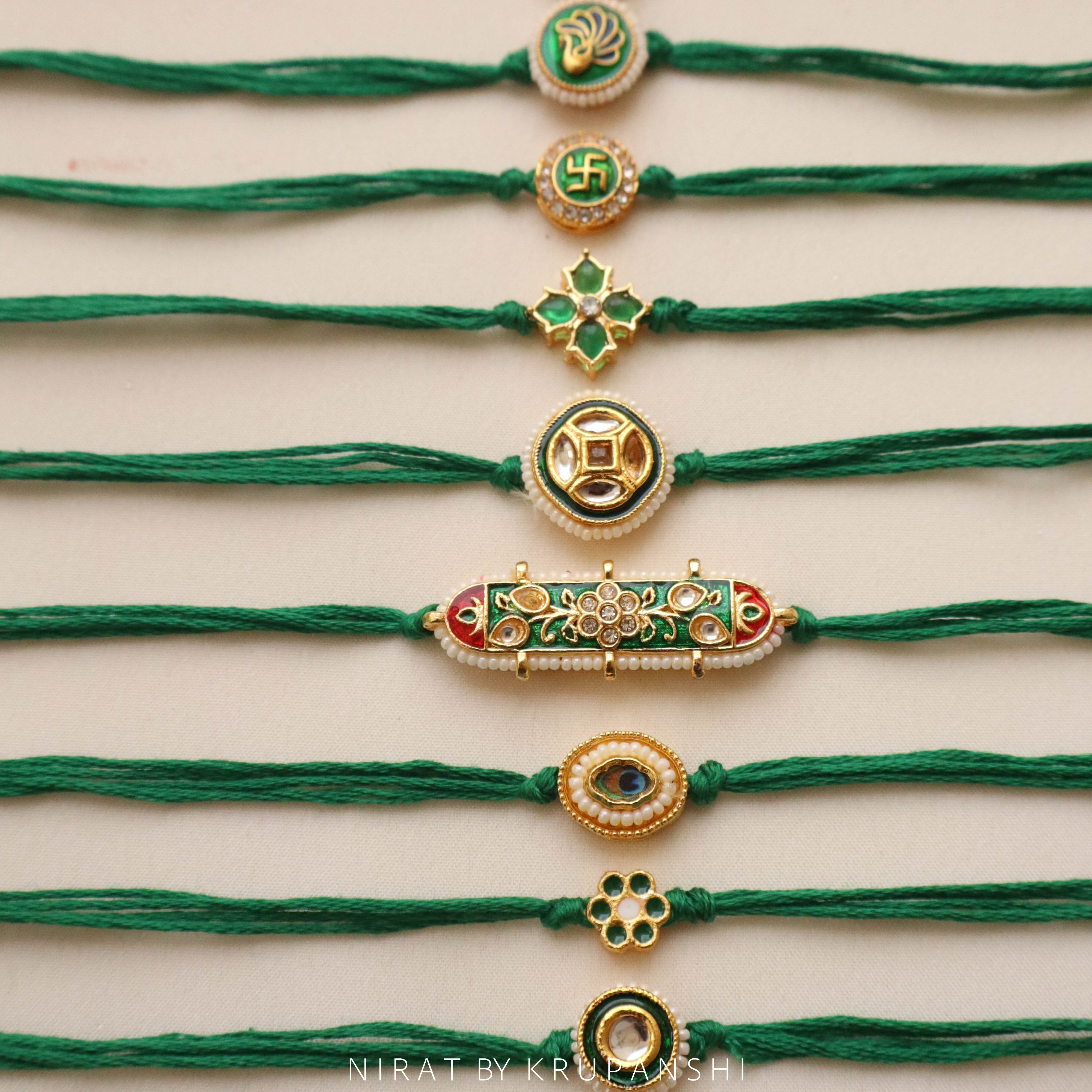 Green Thread Rakhi