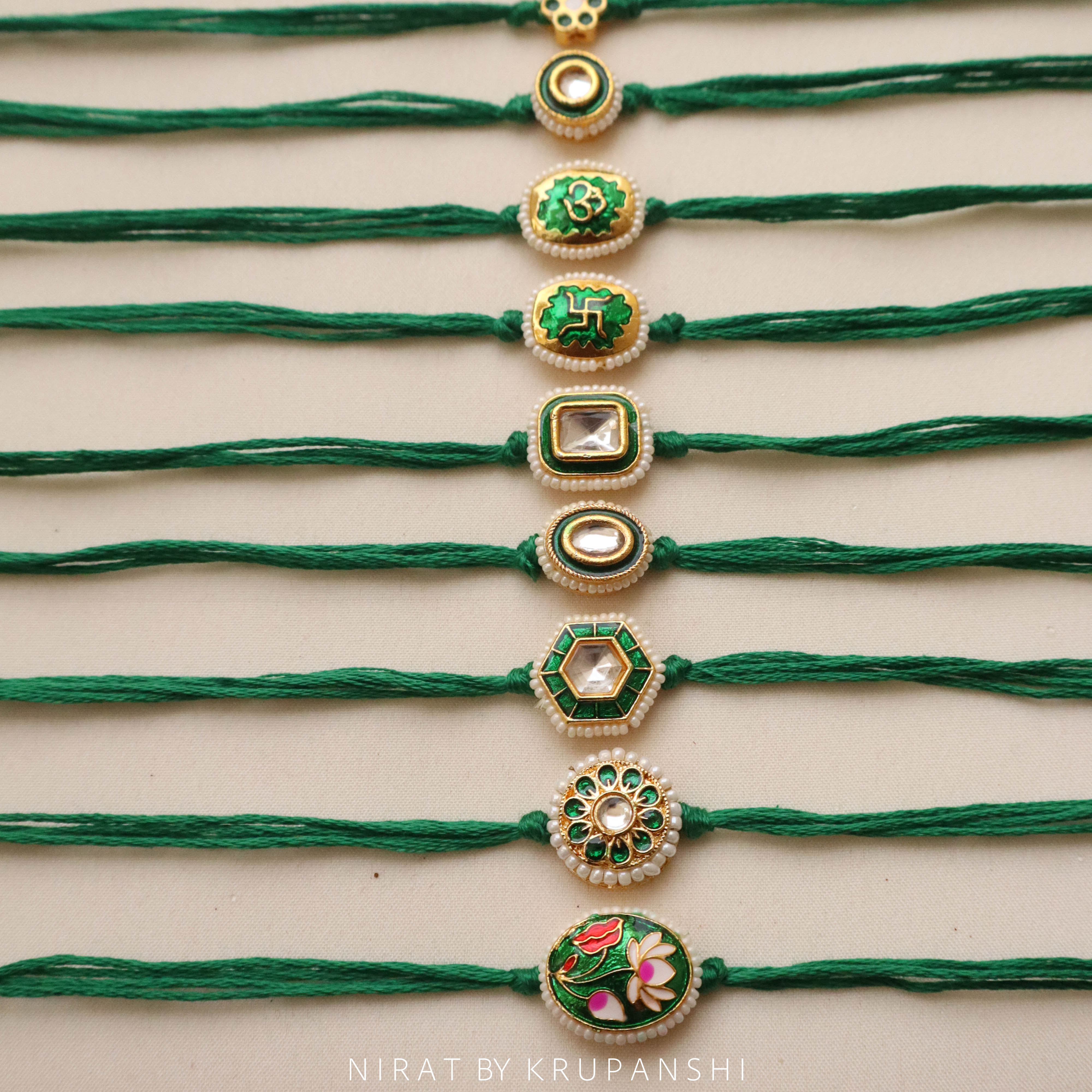Green Thread Rakhi