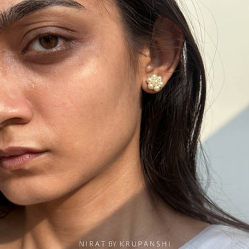 Floral Pearl Stud
