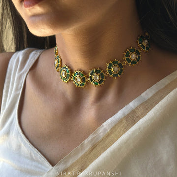 Green Flower Choker