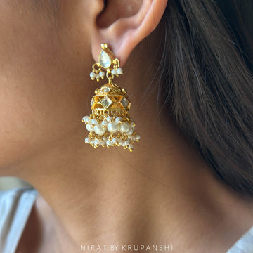 Kundan Jhumka with Pearl