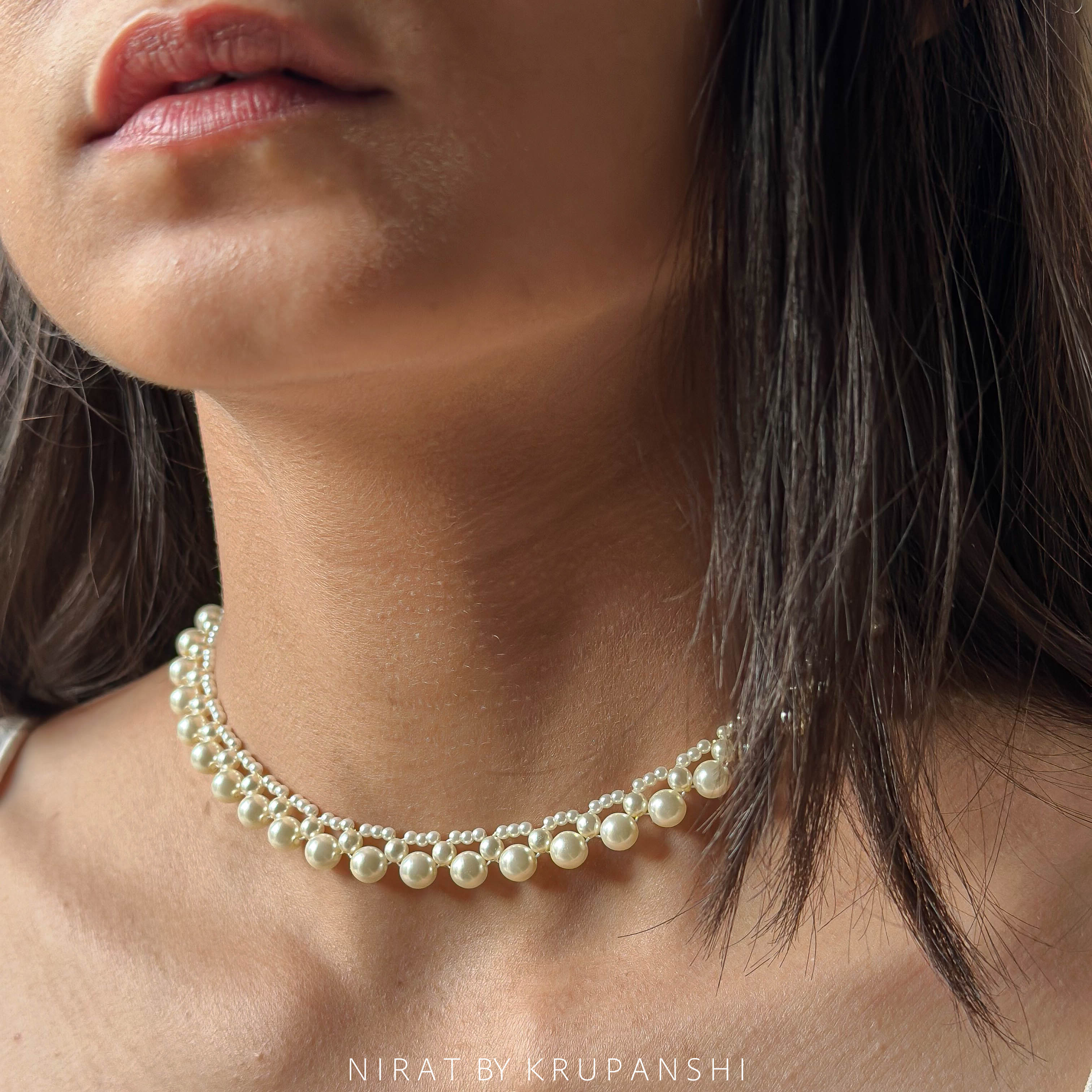 Pearl Choker with Earring