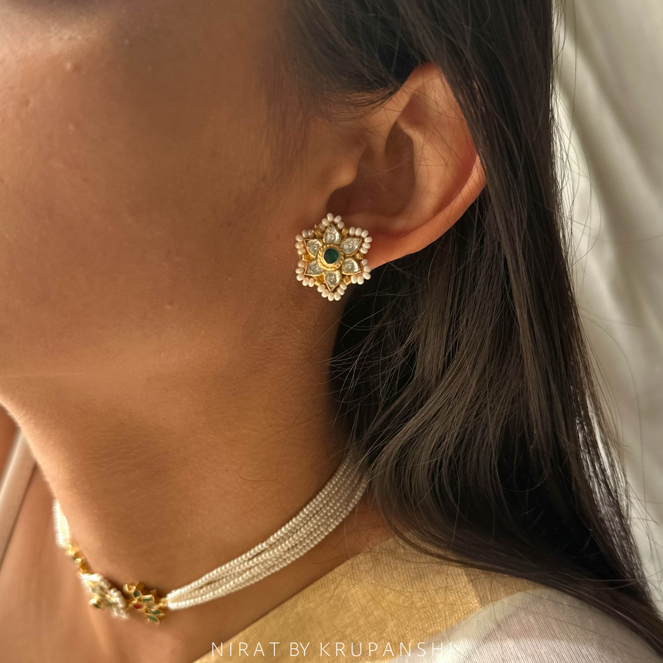 Flower Lotus Choker with Earring